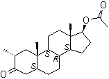 17beta-乙酰氧基-2alpha-甲基-5alpha-雄甾烷-3-酮分子结构 (CAS 1923-17-7)