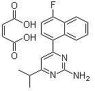 4-(4-Fluoro-1-naphthalenyl)-6-(1-methylethyl)-2-pyrimidinamine maleate molecular structure (CAS 199864-88-5)