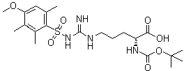 N2-[(1,1-Dimethylethoxy)carbonyl]-N5-[imino[[(4-methoxy-2,3,6-trimethylphenyl)sulfonyl]amino]methyl]-D-ornithine molecular structure (CAS 200122-49-2)