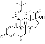 结构式 CAS# 2002-29-1, 特戊酸氟米松; 新戊酸氟米松; 双氟美松叔戊酸酯