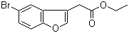 结构式 CAS# 200204-85-9, 2-(5-溴苯并呋喃-3-基)乙酸乙酯