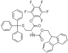结构式 CAS# 200395-72-8, N-[芴甲氧羰基]-S-(三苯甲基)-D-半胱氨酸五氟苯基酯