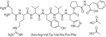 Angiotensin acetate molecular structure (CAS 20071-00-5)