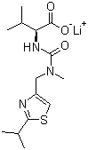 N-[N-Methyl-N-((2-isopropyl-4-thiazolyl)methyl)aminocarbonyl]-L-valine lithium salt  molecular structure (CAS 201409-23-6)