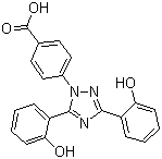 结构式 CAS# 201530-41-8, 地拉罗司; 4-[3,5-二(2-羟基苯基)-1,2,4-三唑-1-基]苯甲酸