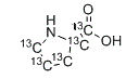 结构式 CAS# 201740-83-2, L-脯氨酸-<sup>13</sup>C<sub>8</sub>