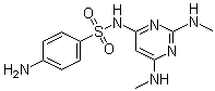 structure of CAS# 202466-68-0, Ro 04-6790;4-Amino-N-[2,6-bis(methylamino)-4-pyrimidinyl]benzenesulfonamide