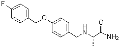 (2S)-2-[[[4-[(4-Fluorophenyl)methoxy]phenyl]methyl]amino]propanamide molecular structure (CAS 202825-43-2)