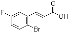 structure of CAS# 202865-70-1, 3-(2-Bromo-5-fluorophenyl)-2-propenoic acid;2-Bromo-5-fluorocinnamic acid
