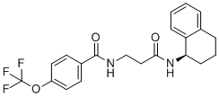 N-[3-oxo-3-[[(1R)-1,2,3,4-tetrahydro-1-naphthalenyl]amino]propyl]-4-(trifluoromethoxy)-benzamide molecular structure (CAS 2029049-79-2)