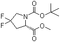 结构式 CAS# 203866-17-5, (2S)-2-(甲氧羰基)-4,4-二氟吡咯烷-1-甲酸叔丁酯