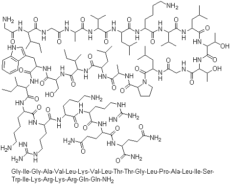 Melittin molecular structure (CAS 20449-79-0)