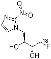 [R-(R*,S*)]-1-(Fluoro-18F)-4-(2-nitro-1H-imidazol-1-yl)-2,3-butanediol molecular structure (CAS 204977-05-9)