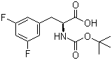 Boc-L-3,5-difluorophenylalanine molecular structure (CAS 205445-52-9)