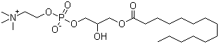 1-Myristoyl-sn-glycero-3-phosphocholine molecular structure (CAS 20559-16-4)