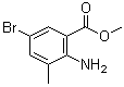 Methyl 2-amino-5-bromo-3-methylbenzoate molecular structure (CAS 206548-14-3)
