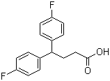 结构式 CAS# 20662-52-6, 4,4-二(4-氟苯基)丁酸