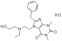 Benzethamophylline hydrochloride molecular structure (CAS 20684-06-4)