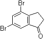 结构式 CAS# 207857-48-5, 4,6-二溴-2,3-二氢-1H-茚-1-酮