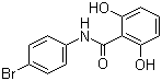 结构式 CAS# 20788-07-2, 雷琐太尔; N-(4-溴苯基)-2,6-二羟基苯甲酰胺
