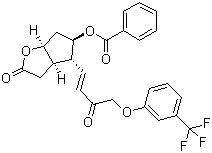 (3aR,4R,5R,6aS)-5-(苯甲酰氧基)六氢-4-[(1E)-3-氧代-4-[3-(三氟甲基)苯氧基]-1-丁烯基]-2H-环戊并[b]呋喃-2-酮分子结构 (CAS 208111-98-2)