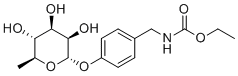 Ethyl 4-(rhamnosyloxy)benzylcarbamate molecular structure (CAS 208346-80-9)