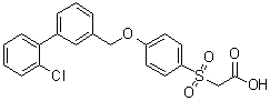 2-[[4-[(2'-Chloro[1,1'-biphenyl]-3-yl)methoxy]phenyl]sulfonyl]acetic acid molecular structure (CAS 2102196-57-4)