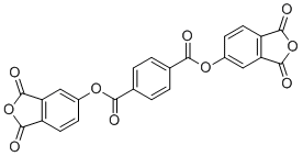 双[(3,4-二甲酸酐)苯基]对苯二甲酸酯分子结构 (CAS 21117-79-3)