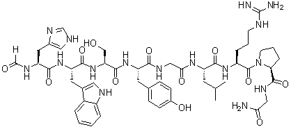 N-Formyl-2-10-luteinizing hormone-releasing factor (swine) molecular structure (CAS 211376-91-9)