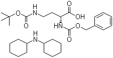 N-Cbz-N'-Boc-D-2,4-diaminobutyric acid dicyclohexylamine salt molecular structure (CAS 214852-61-6)