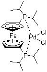 结构式 CAS# 215788-65-1, [1,1'-双(二异丙基膦)二茂铁]二氯钯