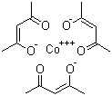 结构式 CAS# 21679-46-9, 乙酰丙酮钴(III)