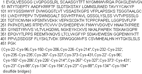Bevacizumab molecular structure (CAS 216974-75-3)