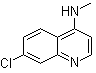 structure of CAS# 21875-67-2, 4-(Methylamino)-7-chloroquinoline