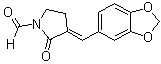 结构式 CAS# 218924-25-5, 3-(1,3-苯并二氧杂环戊烯-5-基亚甲基)-2-氧代-1-吡咯烷甲醛