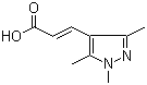 3-(1,3,5-三甲基-1H-吡唑-4-基)丙烯酸分子结构 (CAS 21937-88-2)
