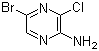 structure of CAS# 21943-13-5, (5-Bromo-3-chloropyrazin-2-yl)amine