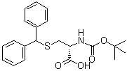 N-[(1,1-Dimethylethoxy)carbonyl]-S-(diphenylmethyl)-L-cysteine molecular structure (CAS 21947-97-7)