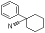 结构式 CAS# 2201-23-2, 1-苯基-1-环己基甲腈; 1-苯基环己腈