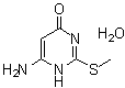 6-Amino-2-(methylthio)-4(1H)-pyrimidinone monohydrate molecular structure (CAS 220458-89-9)