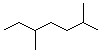 2,5-二甲基庚烷分子结构 (CAS 2216-30-0)