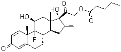 Betamethasone 21-valerate molecular structure (CAS 2240-28-0)