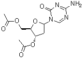 4-Amino-1-(3,5-di-O-acetyl-2-deoxy-D-erythro-pentofuranosyl)-1,3,5-triazin-2(1H)-one molecular structure (CAS 22432-93-5)