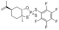 结构式 CAS# 2245335-70-8, (2S,3aS,6R,7aS)-3a-甲基-2-((全氟苯基)硫代)-6-(丙-1-烯-2-基)六氢苯并[d][1,3,2]氧杂硫杂磷杂环戊二烯2-硫醚