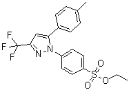 4-[5-(4-甲基苯基)-3-(三氟甲基)-1H-吡唑-1-基]苯磺酸乙酯分子结构 (CAS 2247197-67-5)