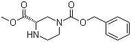 (3S)-1,3-Piperazinedicarboxylic acid 3-methyl 1-(phenylmethyl) ester molecular structure (CAS 225517-81-7)