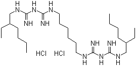 Alexidine dihydrochloride molecular structure (CAS 22573-93-9)