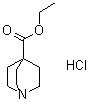 1-Azabicyclo[2.2.2]octane-4-carboxylic acid ethyl ester hydrochloride (1:1) molecular structure (CAS 22766-67-2)