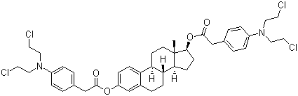 Estradiol bis[4-[bis(2-chloroethyl)amino]benzeneacetate] molecular structure (CAS 22966-79-6)