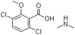 Dicamba dimethylamine molecular structure (CAS 2300-66-5)